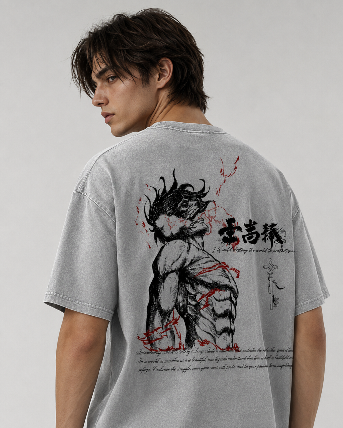 Beast Titan-Inspired Streetwear Graphic Tee – Vintage Anime Muscle Art T-Shirt