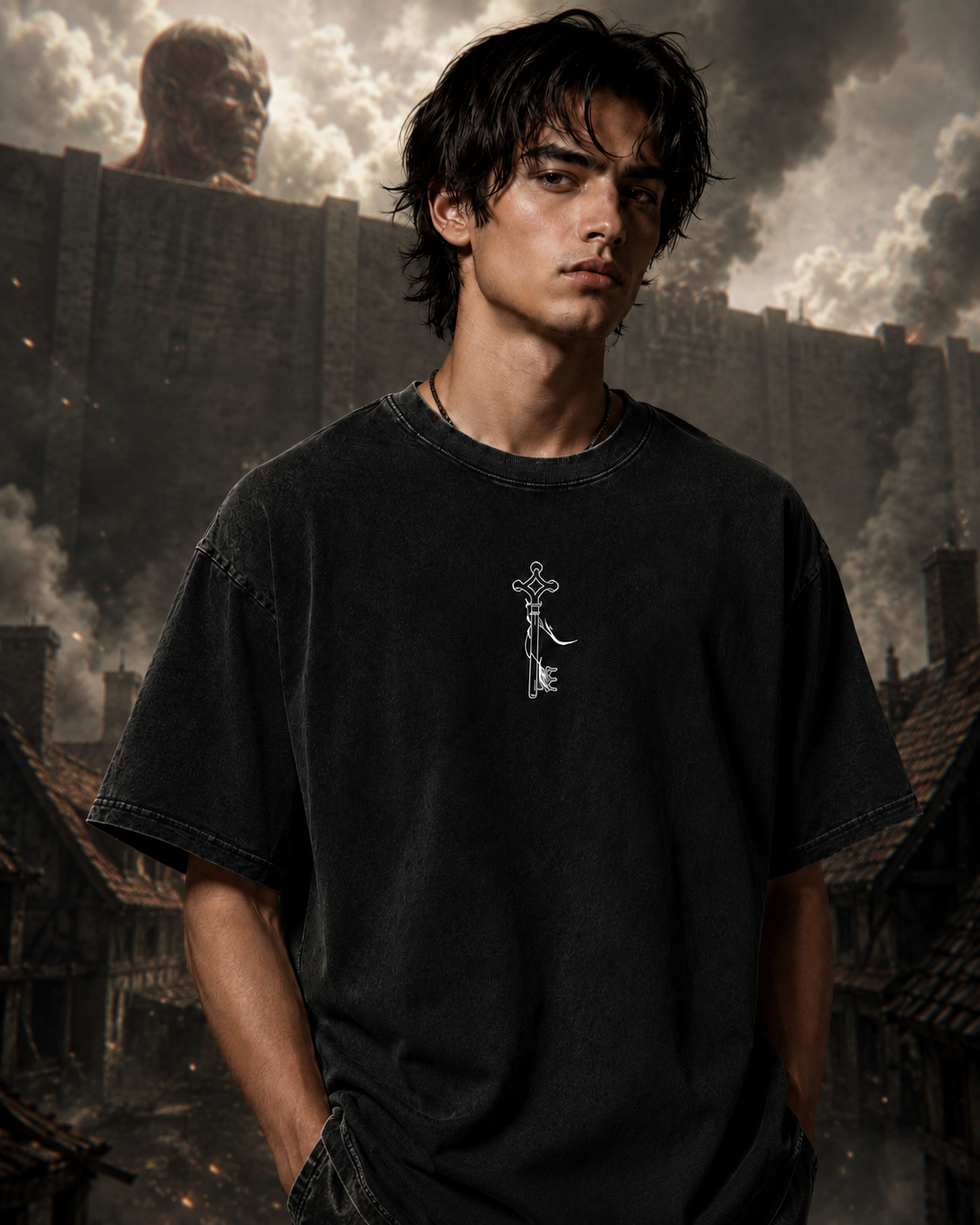 Beast Titan-Inspired Streetwear Graphic Tee – Vintage Anime Muscle Art T-Shirt