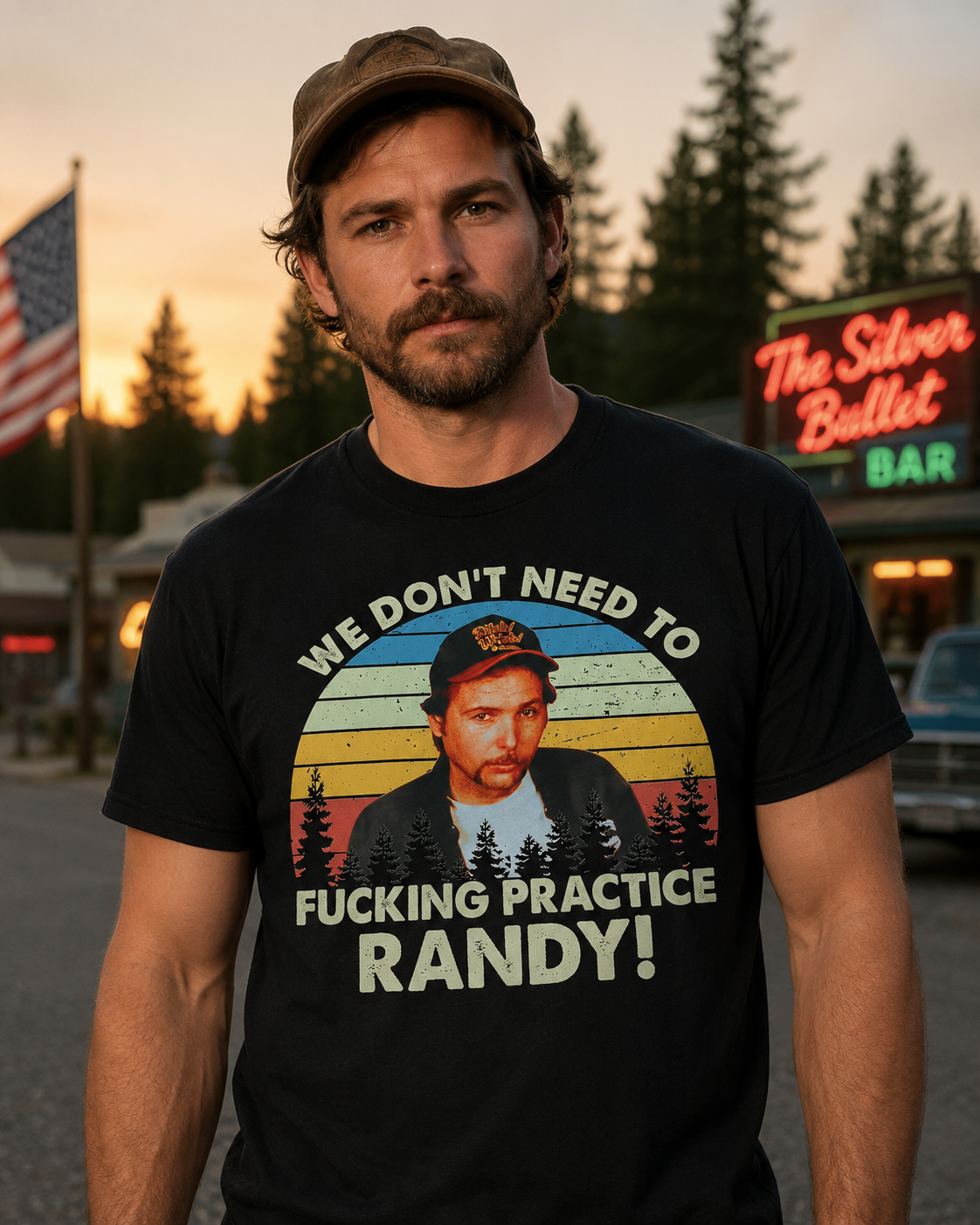 Vintage Retro Sports Humor Graphic Tee – “No Practice Needed” Streetwear T-Shirt