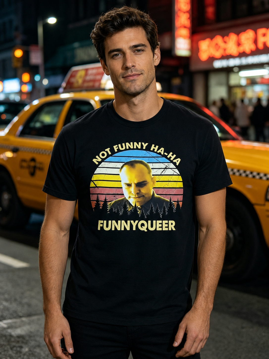 Vintage Retro Quote Graphic Tee – “Not Funny Ha-Ha” Streetwear T-Shirt