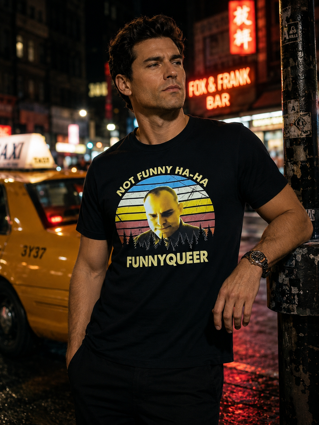 Vintage Retro Quote Graphic Tee – “Not Funny Ha-Ha” Streetwear T-Shirt