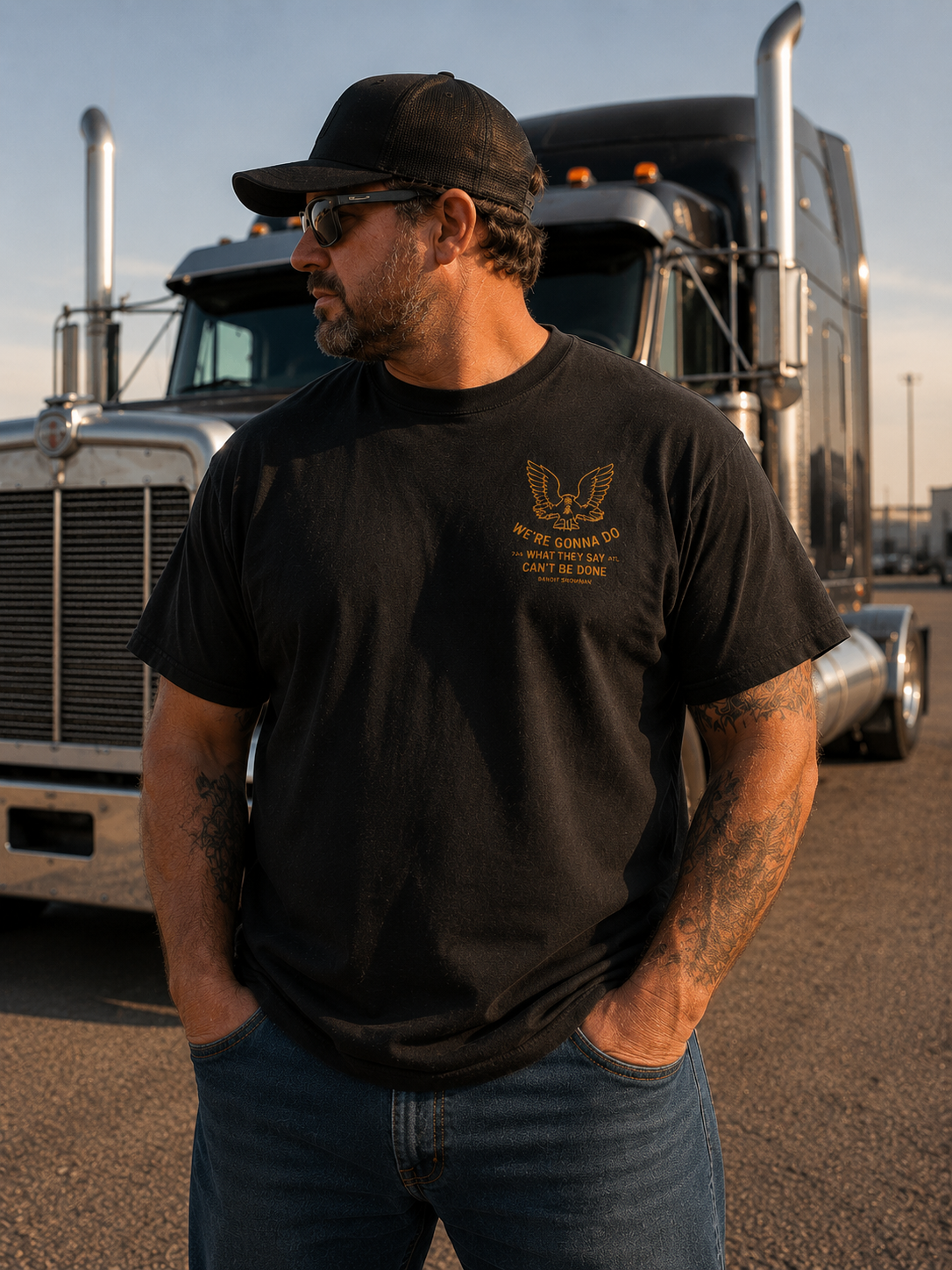 Vintage Trucker Graphic T-Shirt – Southern Highway Legend Back Print Tee