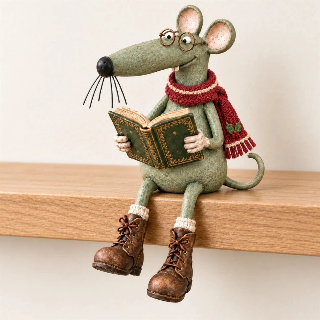Ifchooseu - 🐭📚Whimsical Reading Mouse Figurine Decorative Ornaments