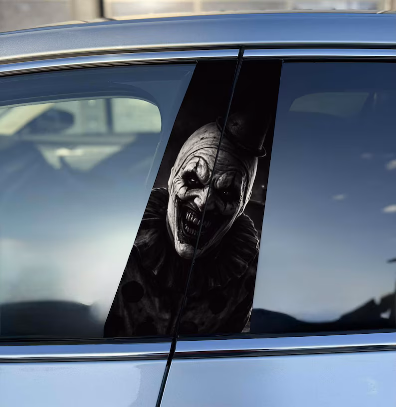 Horror Halloween Car Pillar Vinyl Cover Premium Exterior Styling Film Universal Trim Protection for Car Lovers Limited Series