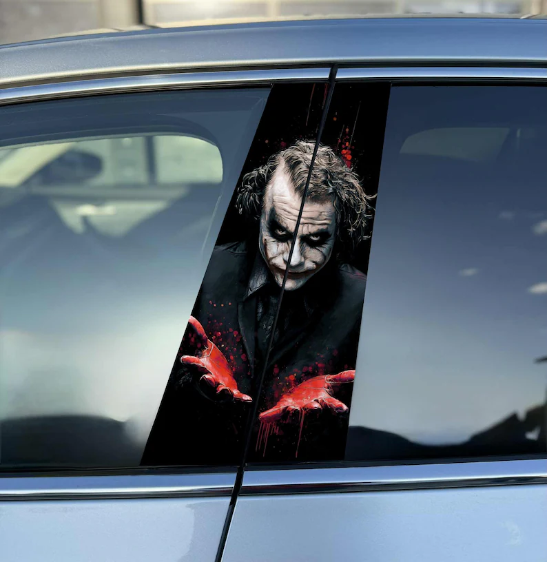 Horror Halloween Car Pillar Vinyl Cover Premium Exterior Styling Film Universal Trim Protection for Car Lovers Limited Series