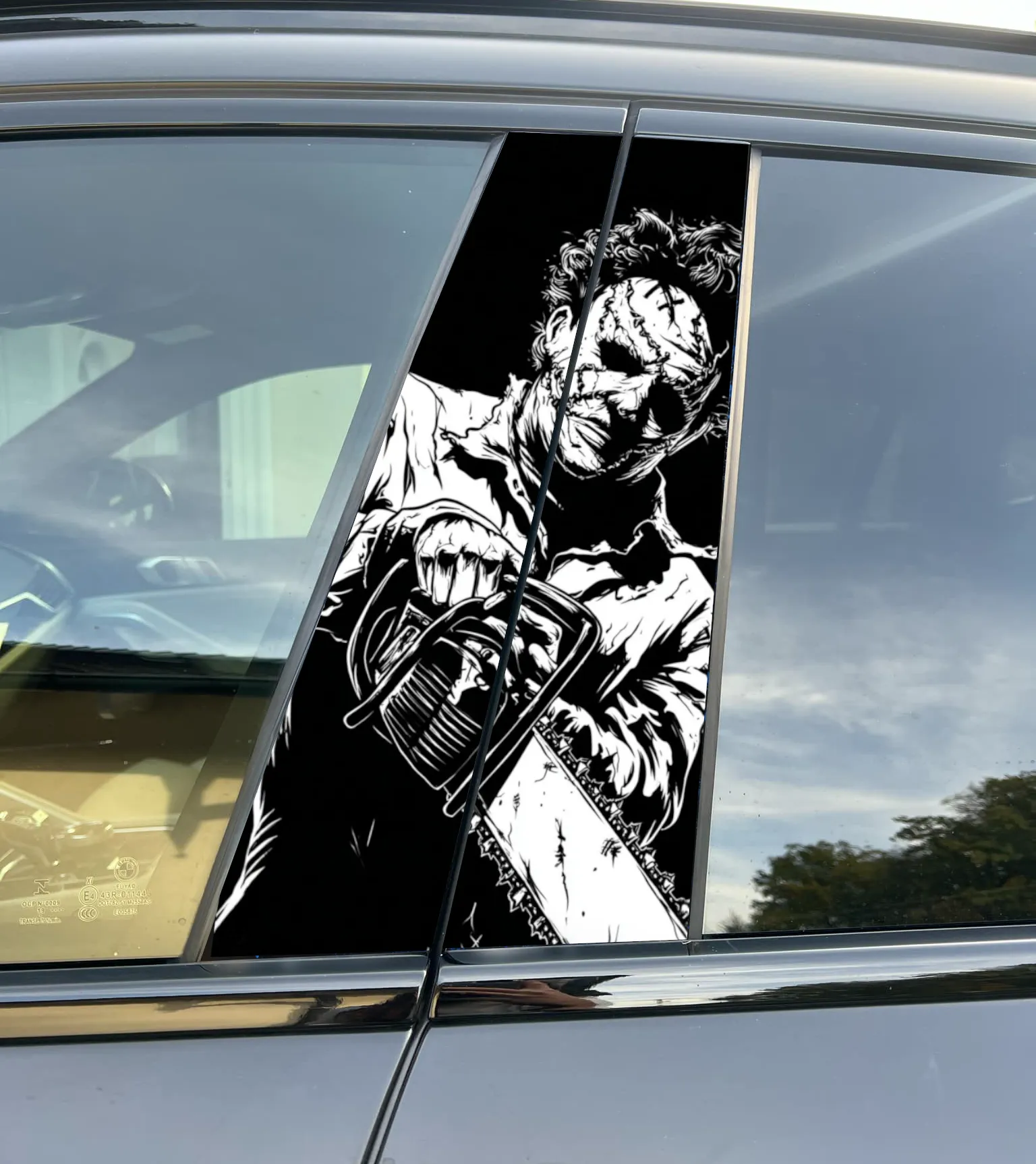 Horror Halloween Car Pillar Vinyl Cover Premium Exterior Styling Film Universal Trim Protection for Car Lovers Limited Series