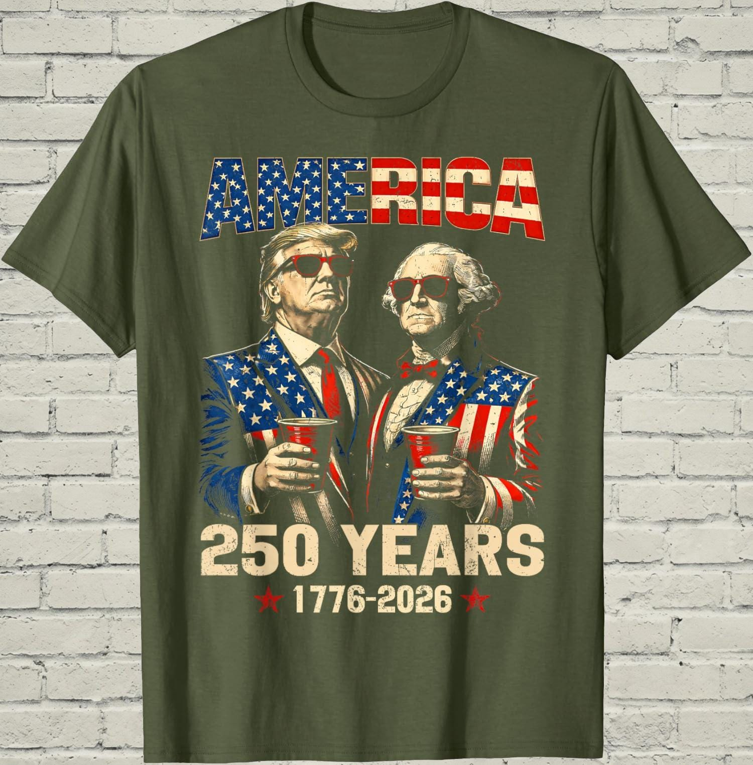 America 250 Years Patriotic Graphic T-Shirt – 1776–2026 Independence Anniversary Tee