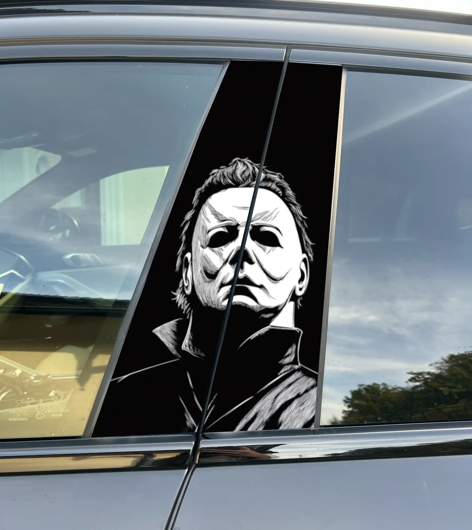 Horror Halloween Car Pillar Vinyl Cover Premium Exterior Styling Film Universal Trim Protection for Car Lovers Limited Series
