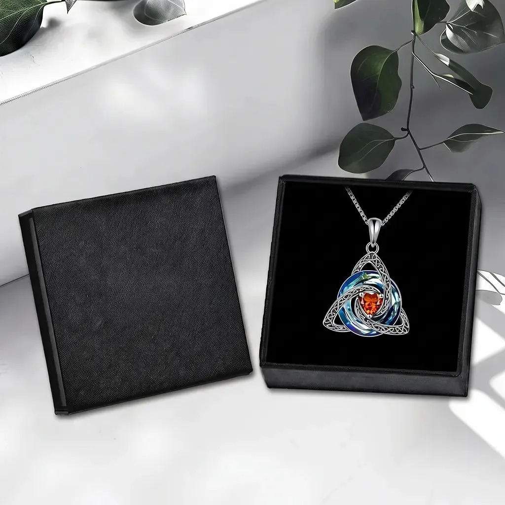 Birthstone Celtic Knot Necklace for Women