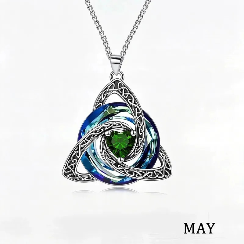 Birthstone Celtic Knot Necklace for Women