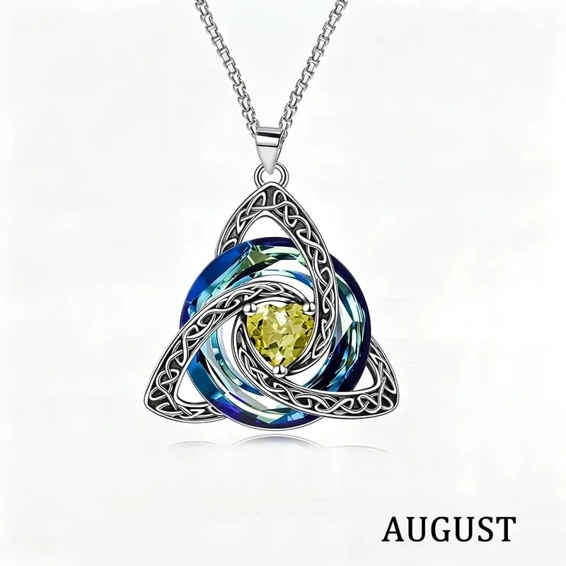 Birthstone Celtic Knot Necklace for Women