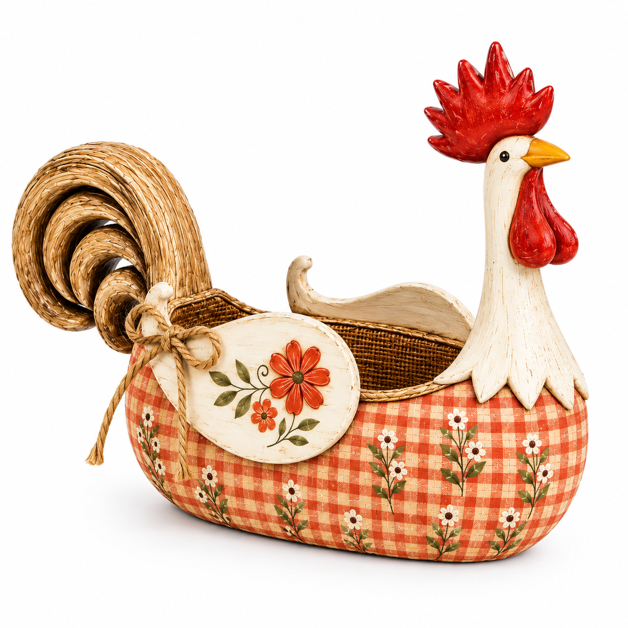 Ifchooseu - 🐓 Farmhouse Rooster Storage Basket