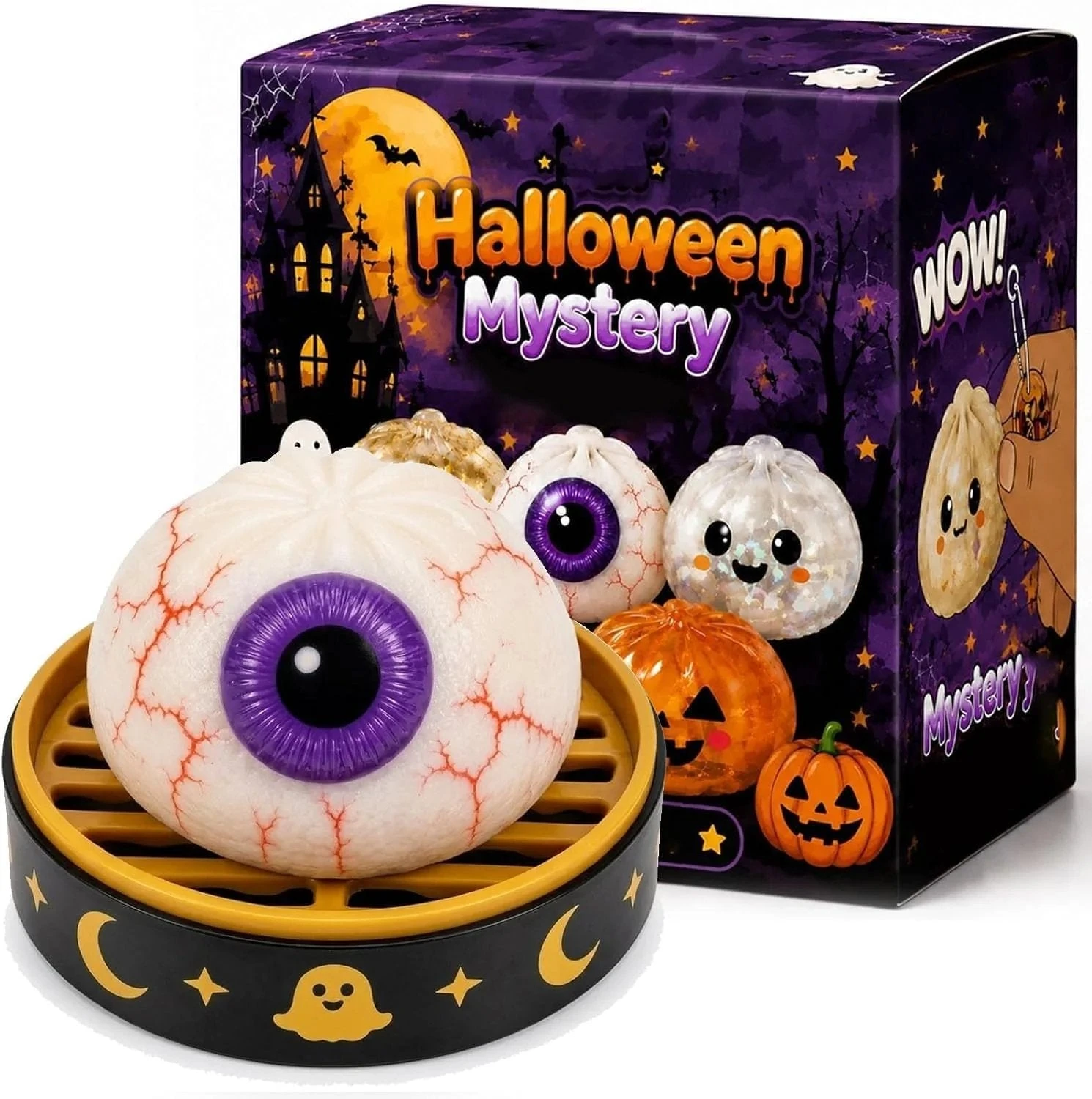 🔥Limited stock for current seasonal styles ✨Cute Halloween Scary Ghost Maruko Squeeze Toy Set