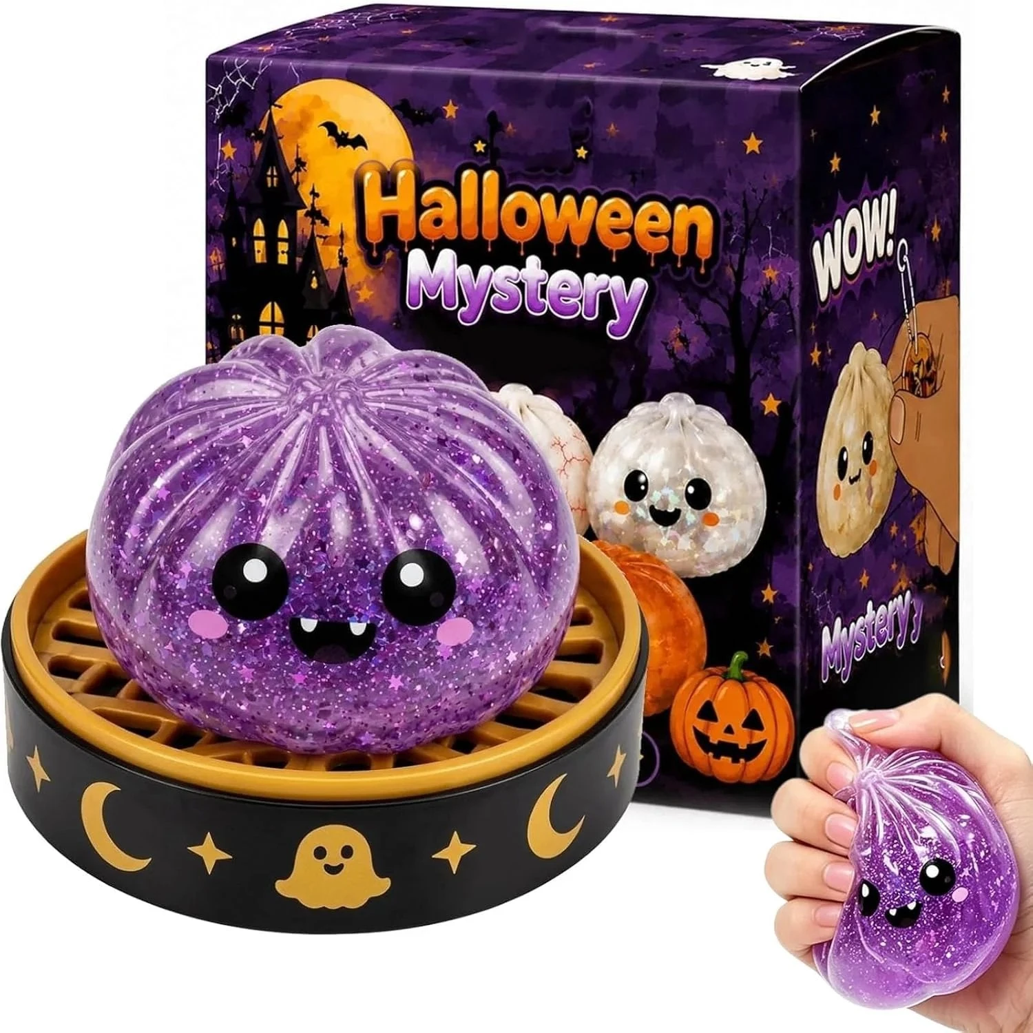 🔥Limited stock for current seasonal styles ✨Cute Halloween Scary Ghost Maruko Squeeze Toy Set