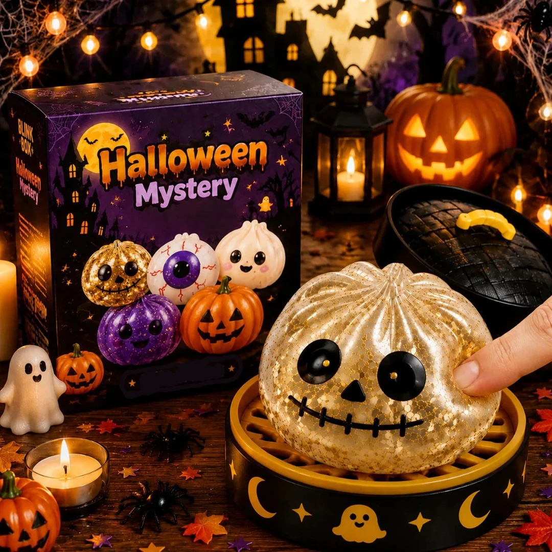 🔥Limited stock for current seasonal styles ✨Cute Halloween Scary Ghost Maruko Squeeze Toy Set