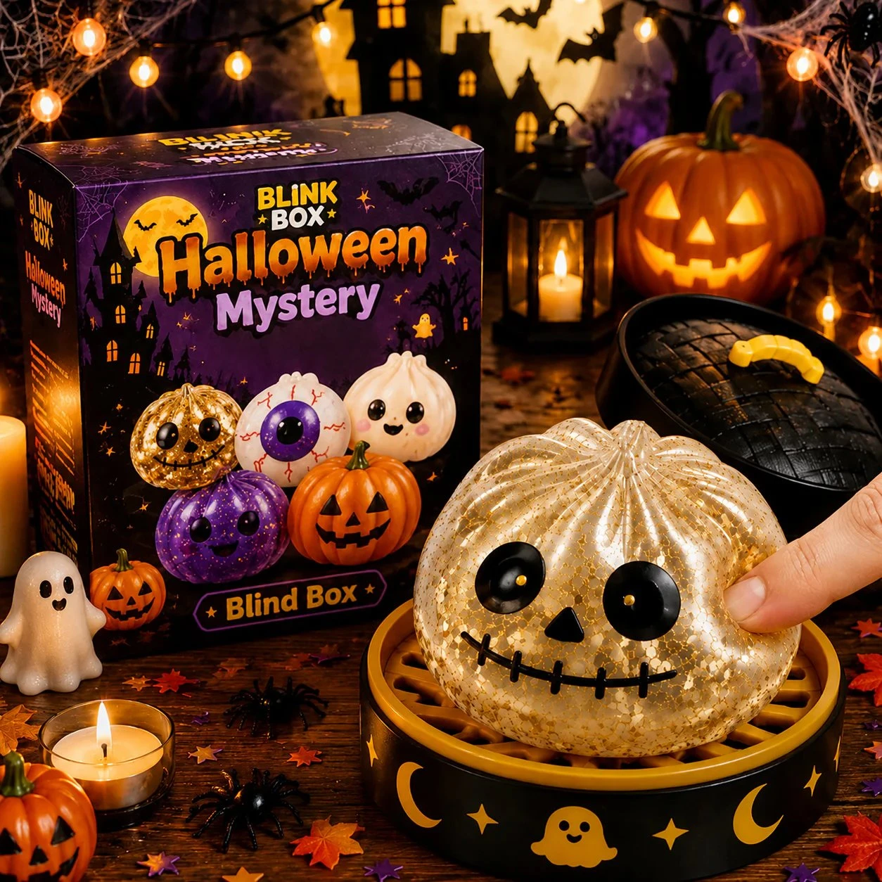 🔥Limited stock for current seasonal styles ✨Cute Halloween Scary Ghost Maruko Squeeze Toy Set