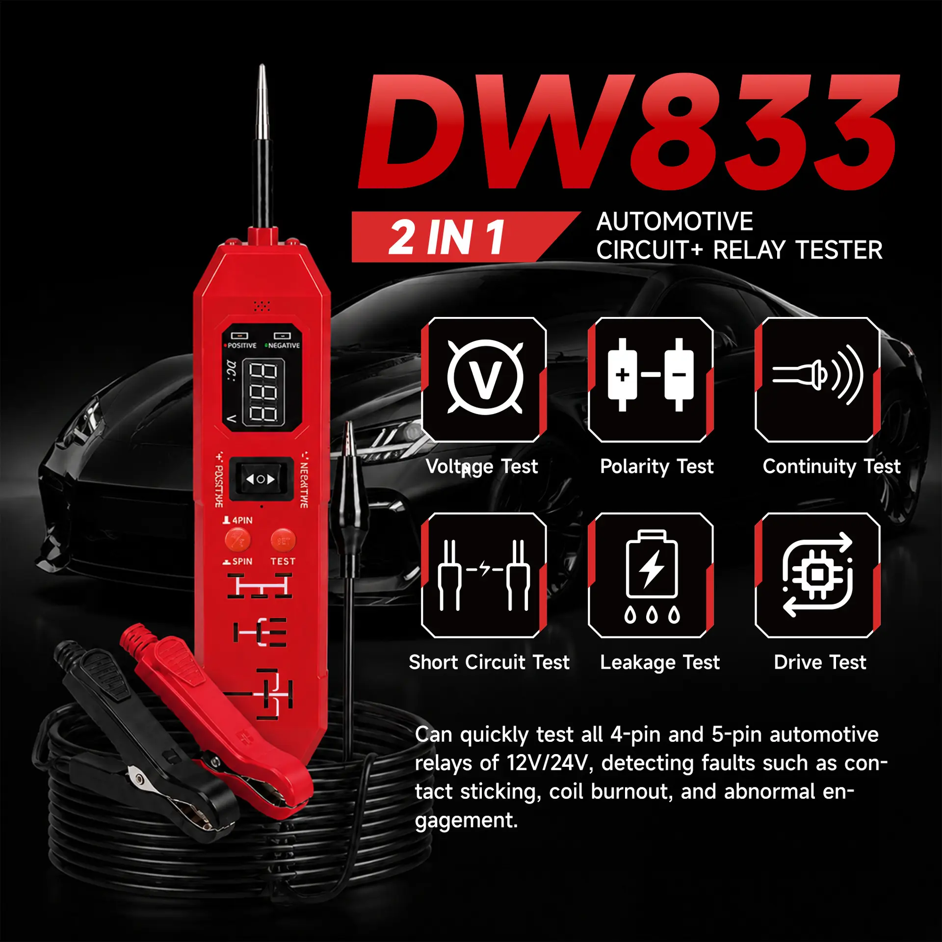 💥 Limited Time 50% OFF - 3-in-1 Automotive Circuit & Relay Tester