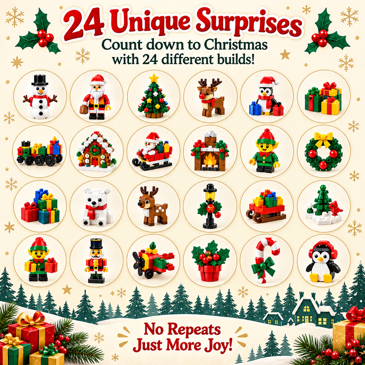 Ifchooseu - 🎄🎅 2026 Christmas Capsule Building Blocks, Surprise Mini Building Set 🎁