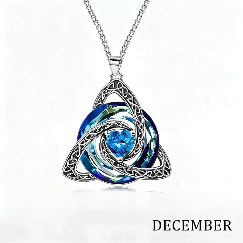 Birthstone Celtic Knot Necklace for Women