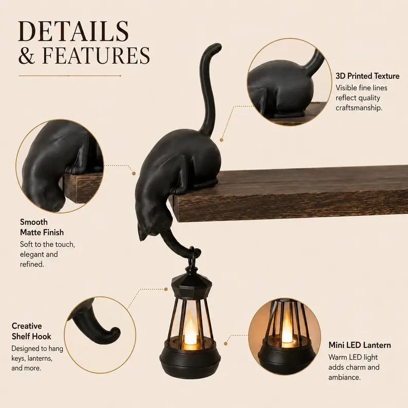 Ifchooseu - Cat Shelf Decor – Unique Teacher & Reader Gift