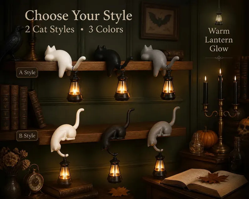 Ifchooseu - Cat Shelf Decor – Unique Teacher & Reader Gift