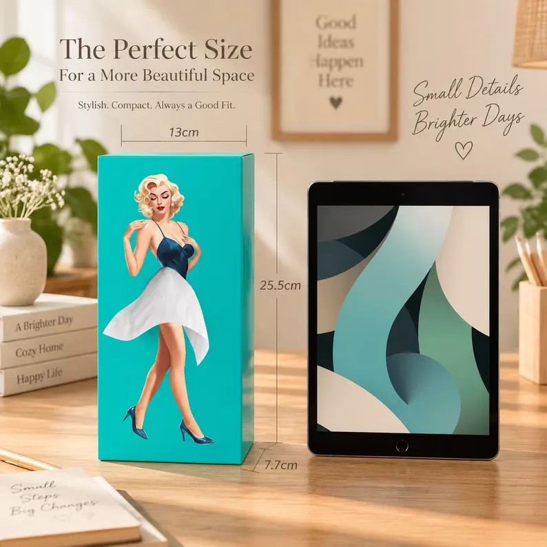 Ifchooseu - Girl Tissue Box Holder | Elegant Skirt Figurine Tissue Dispenser | Cute Tabletop Decor for Home, Car, Office Gift