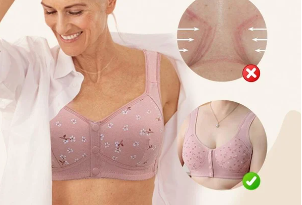 Printing & Solid Colors Comfortable And Convenient Front Button Bra
