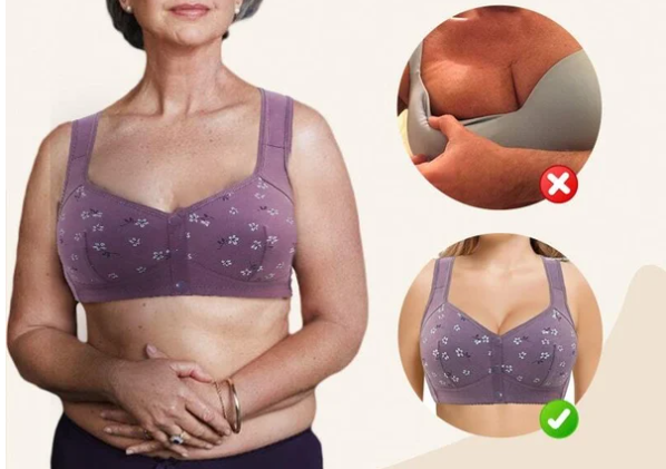 Printing & Solid Colors Comfortable And Convenient Front Button Bra