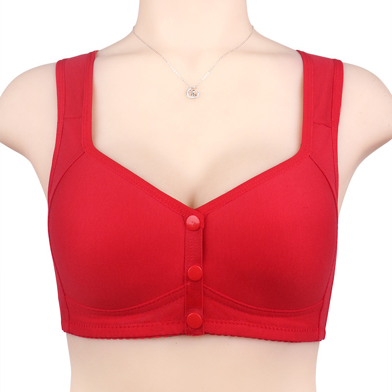 Printing & Solid Colors Comfortable And Convenient Front Button Bra