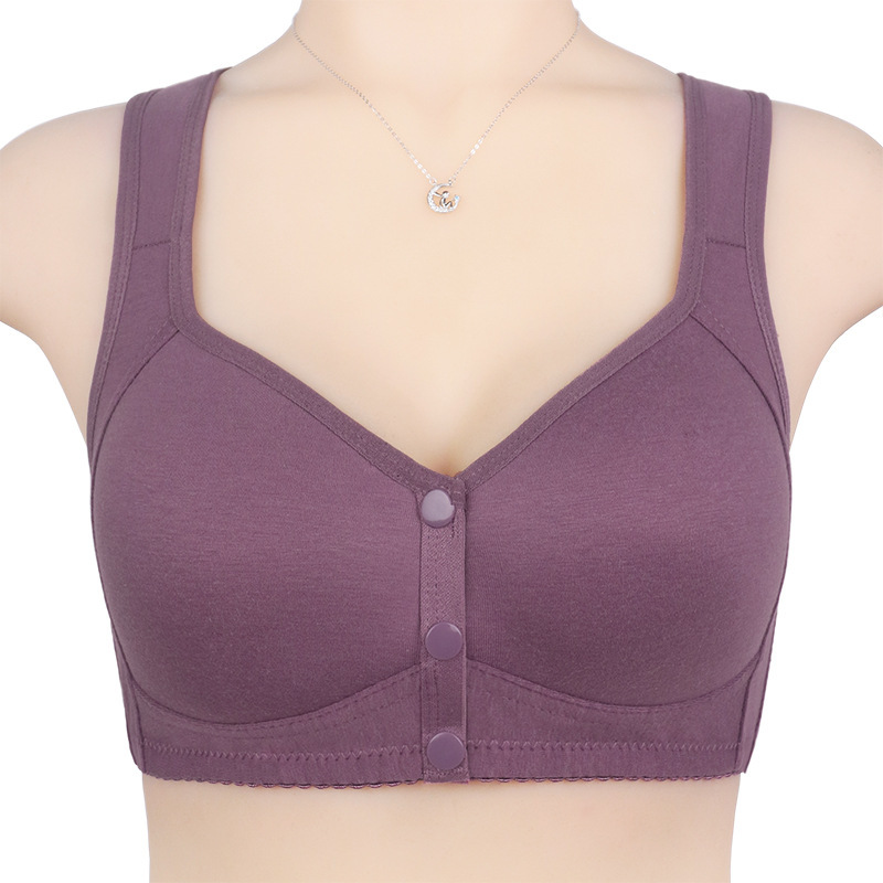 Printing & Solid Colors Comfortable And Convenient Front Button Bra