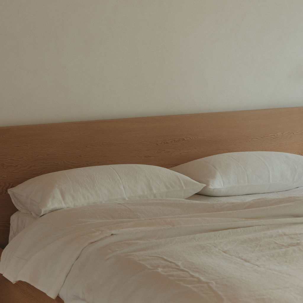 linen pillow case – white