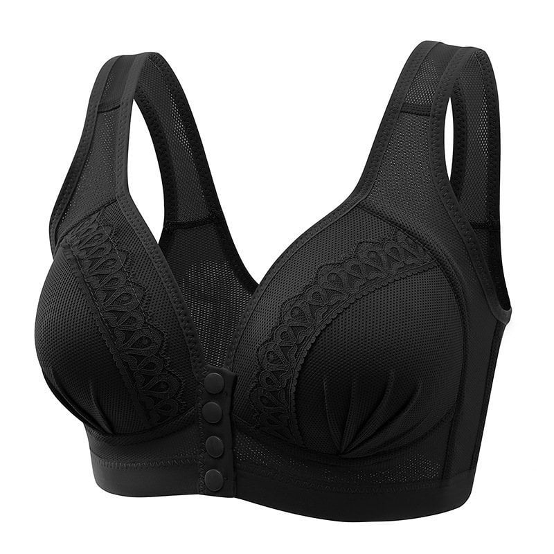 -Front Button Breathable Skin-Friendly Bra