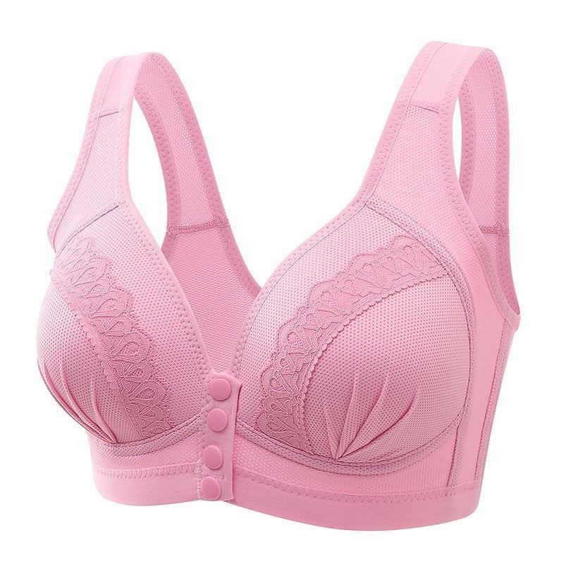 -Front Button Breathable Skin-Friendly Bra