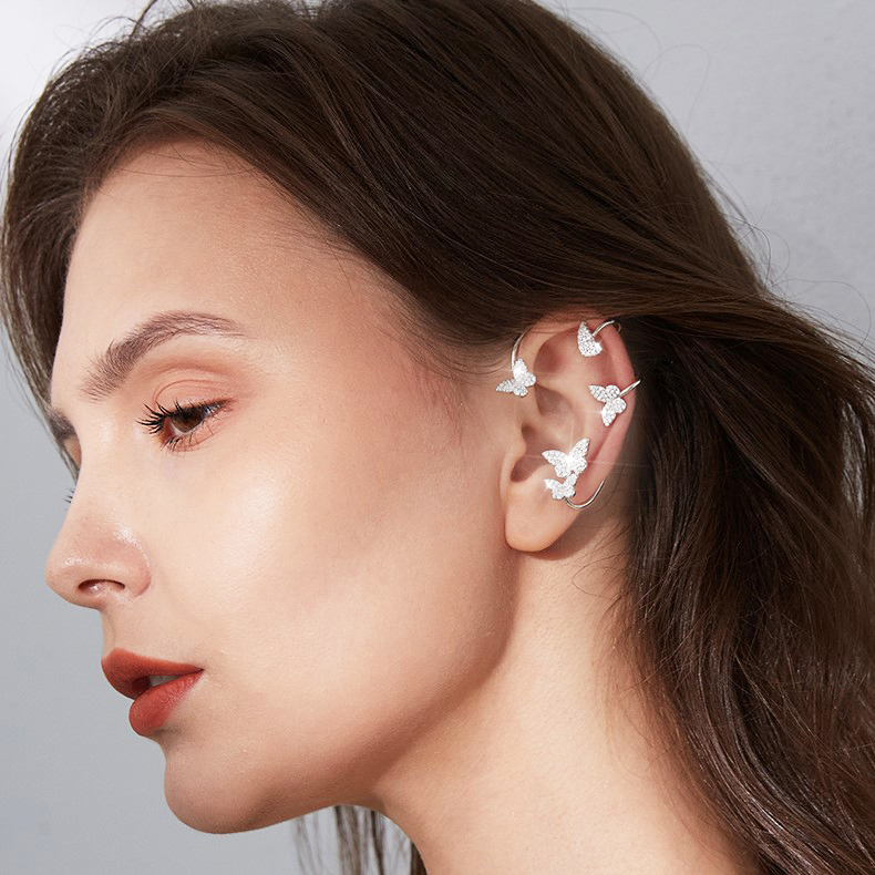 🦋Shiny Zircon Butterfly Ear Clips🦋