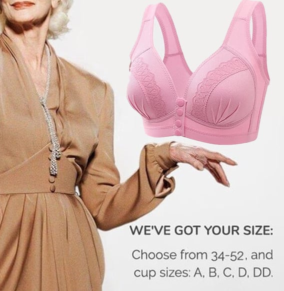-Front Button Breathable Skin-Friendly Bra