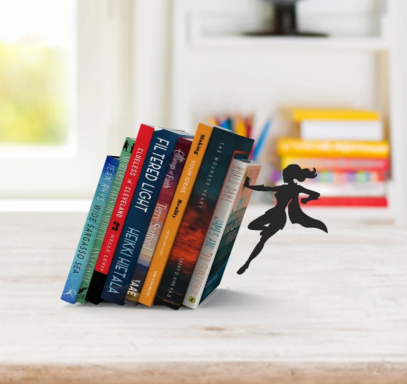 📚😆Funny Metal Bookend-Cool Unique Gift 