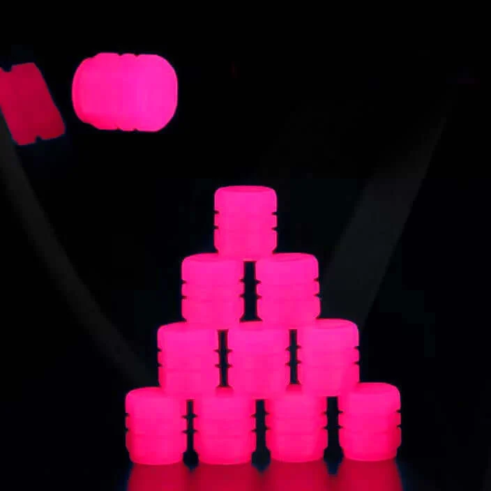😎Cool Fluorescent Tire Valve Caps-Be the King in the Dark⚡