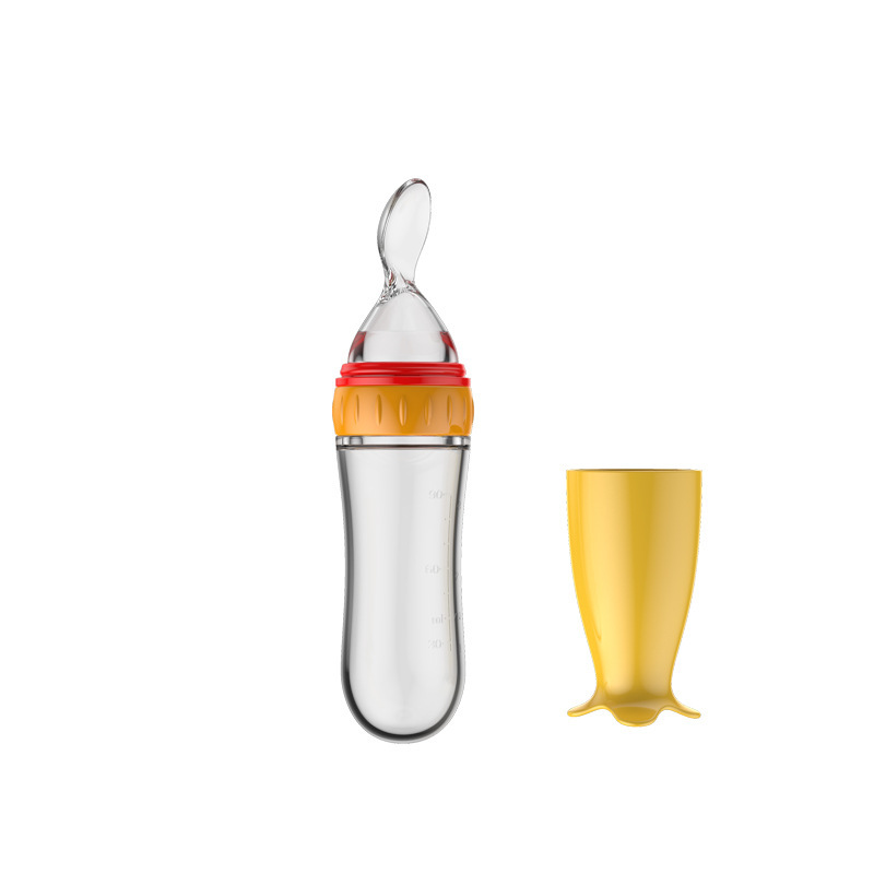 👶Silicone Squeezing Feeding Bottle Spoon🥄