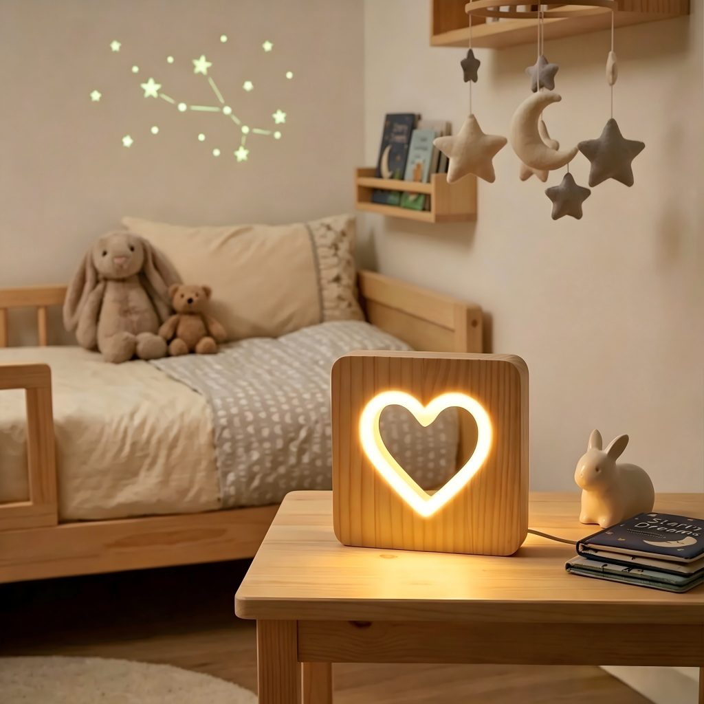 Personalized Wooden Night Light , Gift for Daughter, Baby Shower Gift, Baby Girl Birthday Gift, LED Night Light, Nursery Decor Gift