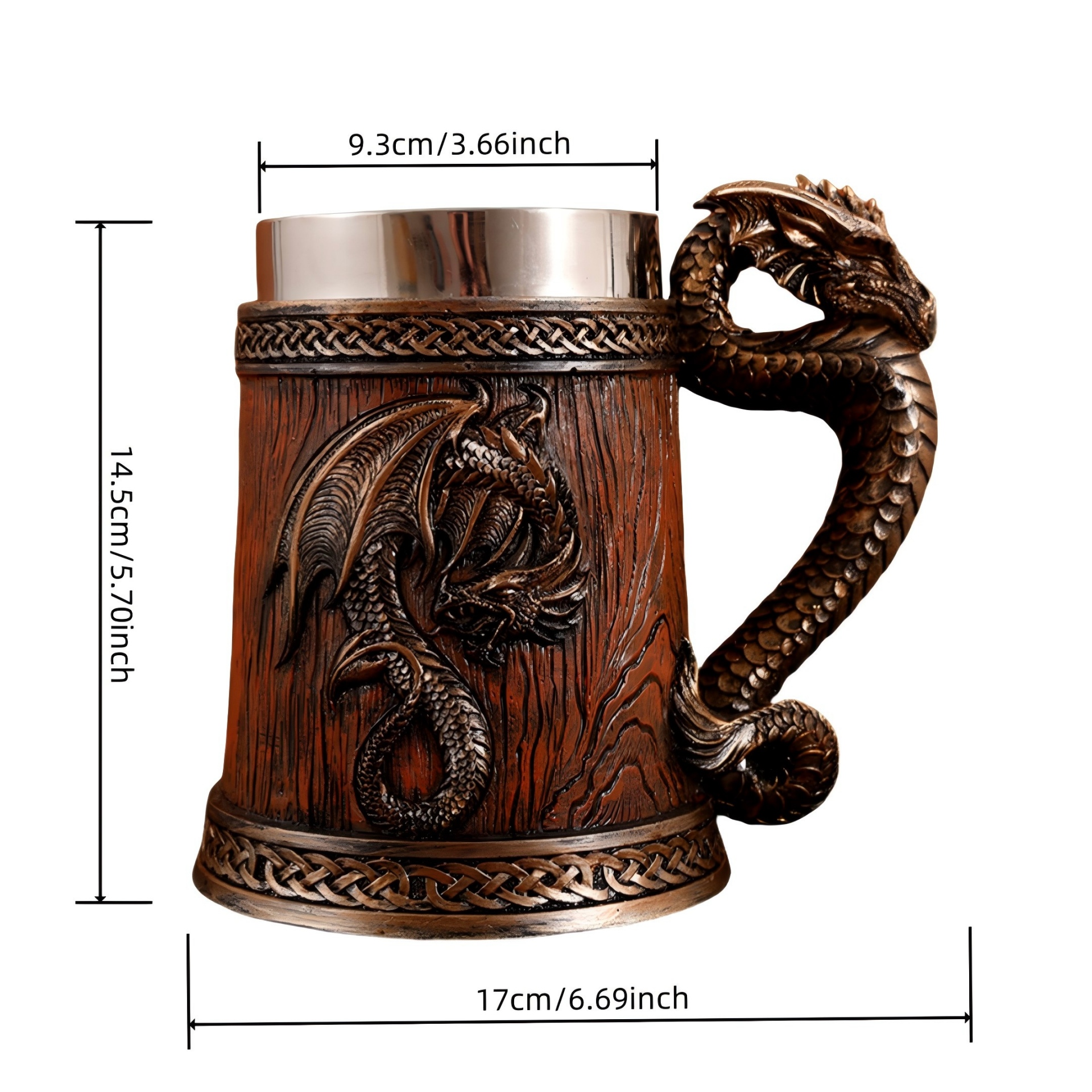 🐉 Dragon Themed Barrel Mug: Forged for Mythology Lovers & Collectors