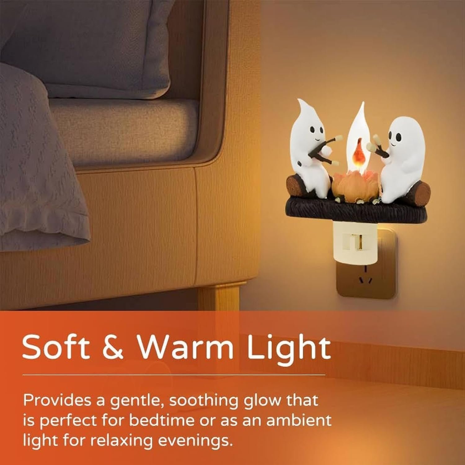 👻Ghost Campfire Flickering Nightlight