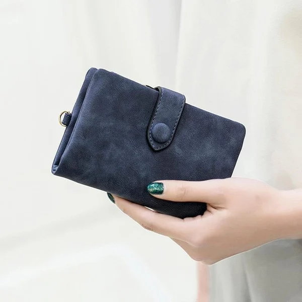 ☀️Mother's Day Hot Sale - Small Trifold Leather Wallet for Women