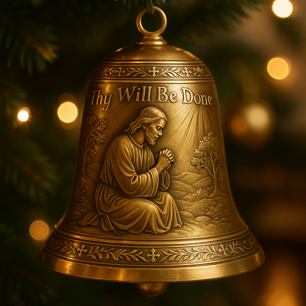 Jesus Pray Commemorative Bell Ornament