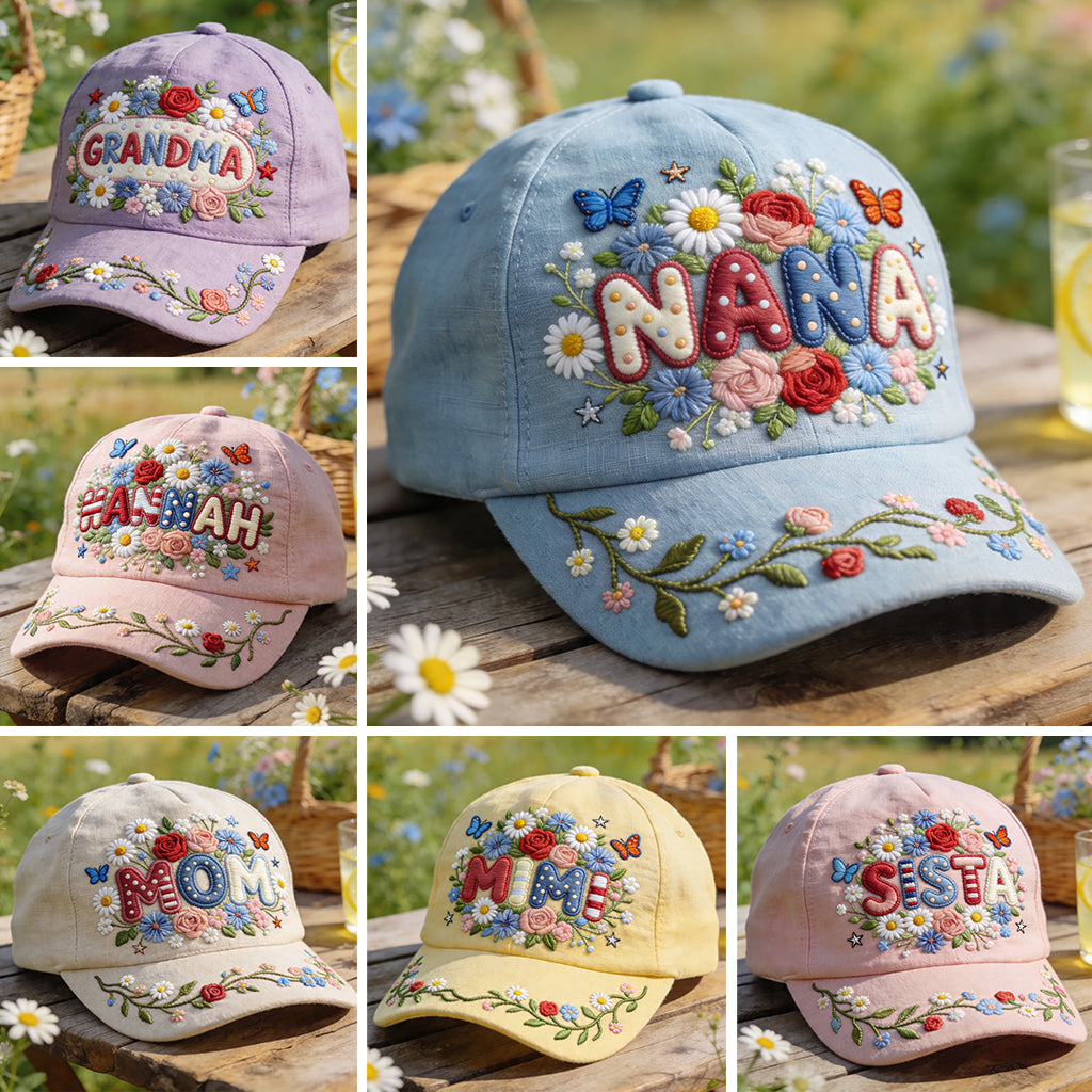 Mother Gift Idea, America Cottagecore Floral Mama - Personalized Mother Classic Cap