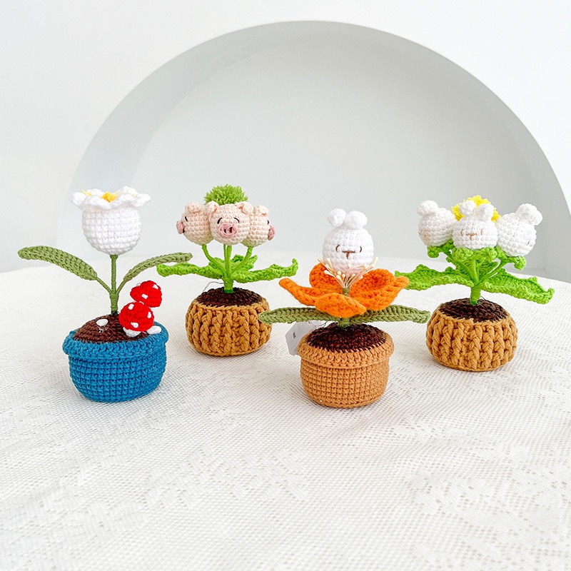Crochet Animal Light-Crochet Flower Night Light
