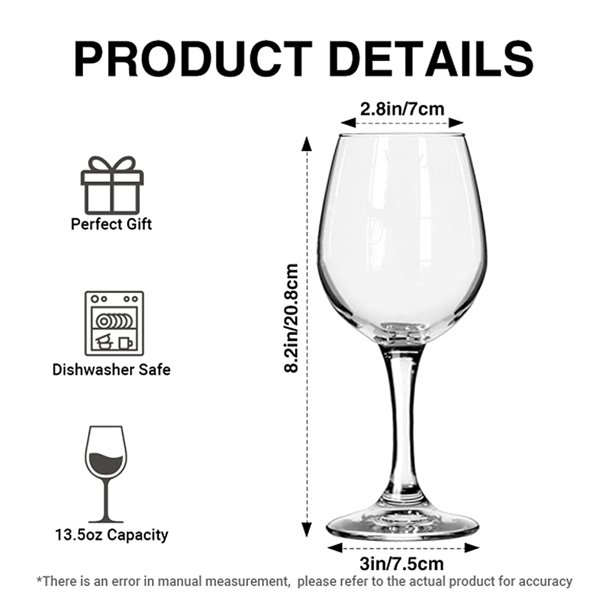 Personalized Premium Crystal-Clear Glass With Long Stem- Sip From A World Of Wonder✨