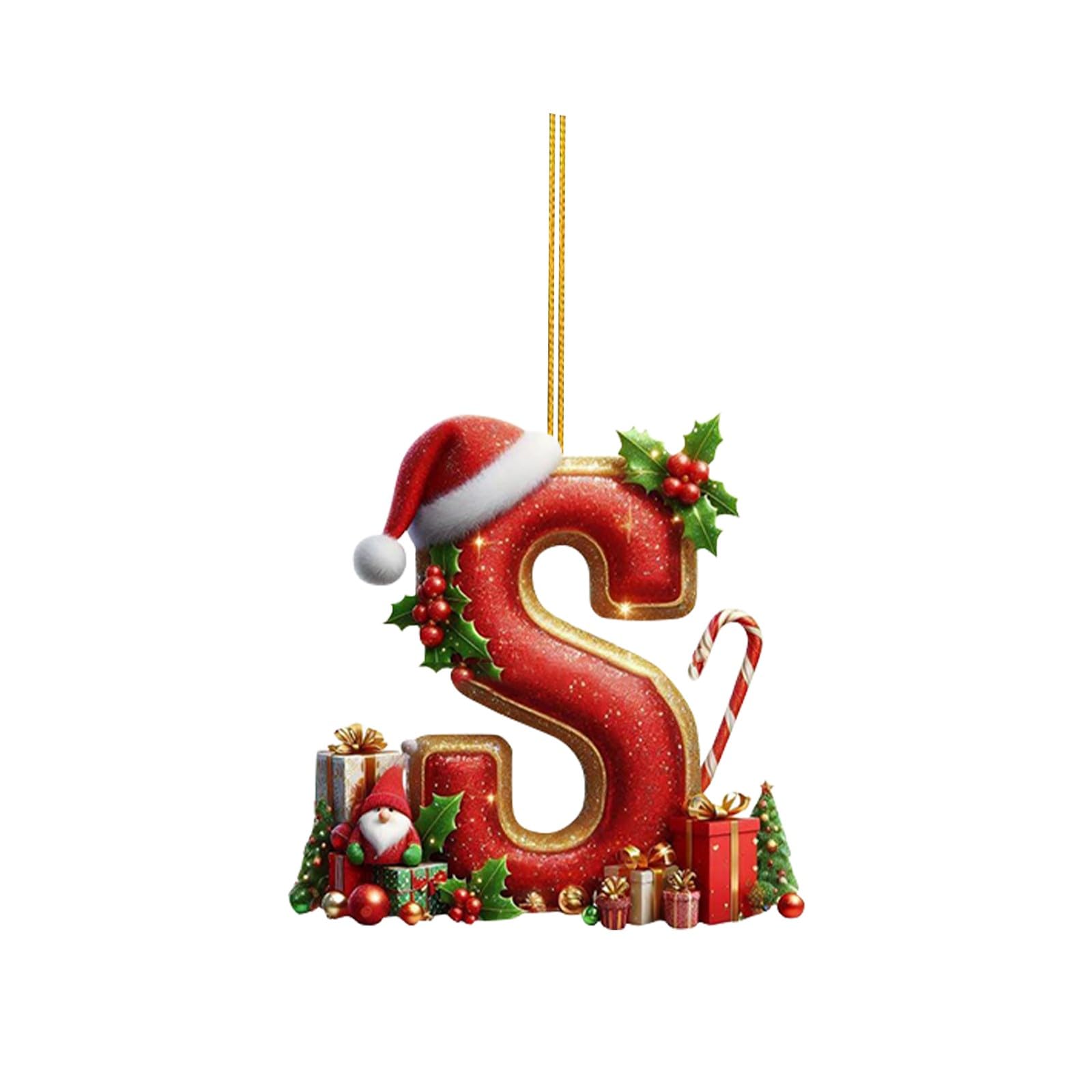 🔠🎄 Personalized Christmas Letter Ornaments
