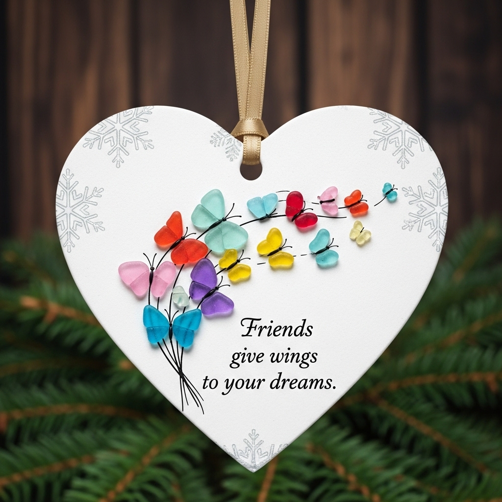 💙🌊 Ocean Friendship Heart Ornaments