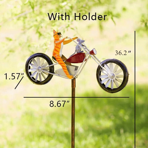 🔥Last Day 49% OFF🥳 Vintage Bicycle Metal Wind Spinner🐱🐸
