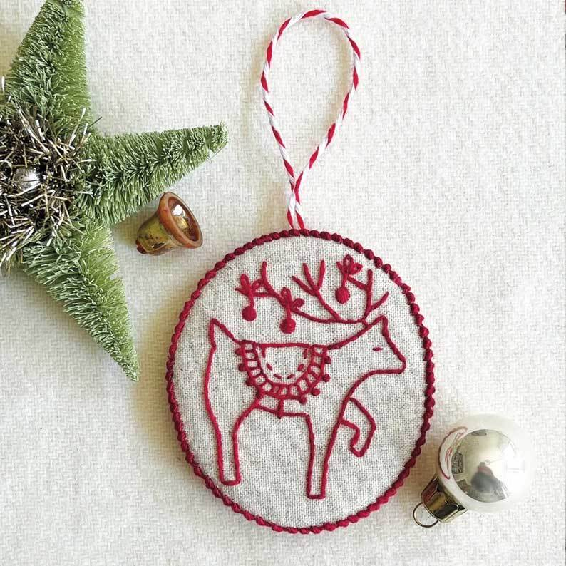 🔥Hot Sale 49% OFF-Jolly and Bright Hand Embroidery Christmas Ornaments kit